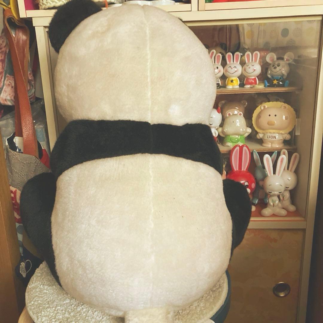 昭和レトロ ベロ出し パンダ ぬいぐるみ 大きめ 当時物 新品未使用