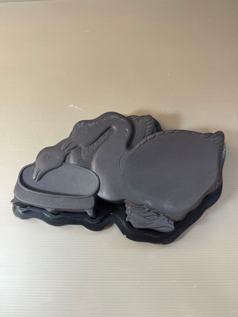 2706 中国古硯　鴛鴦文　時代物