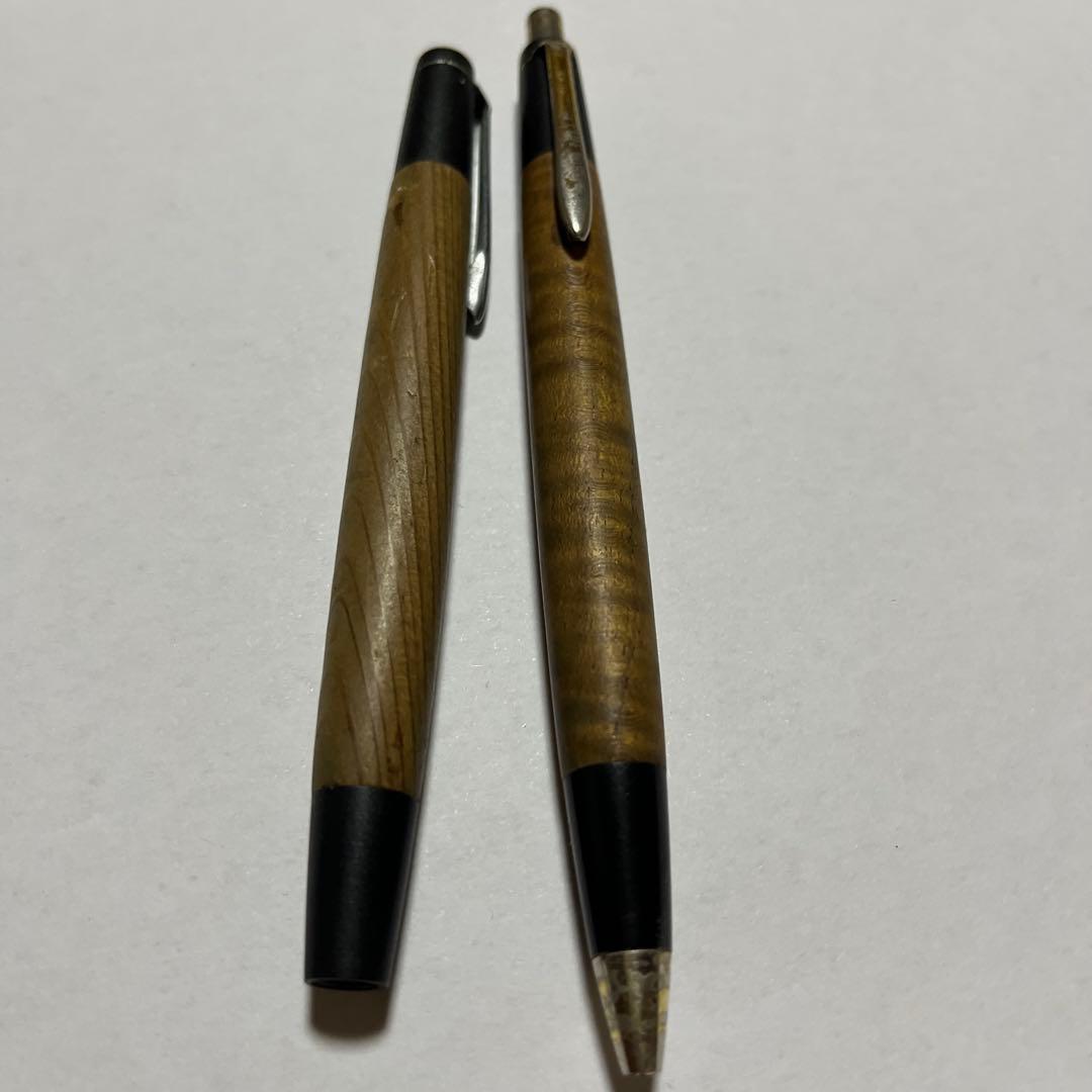 最終値下げ！！野原工芸　シャーペン旧型金具　マーブルウッドと屋久杉シャープペン軸