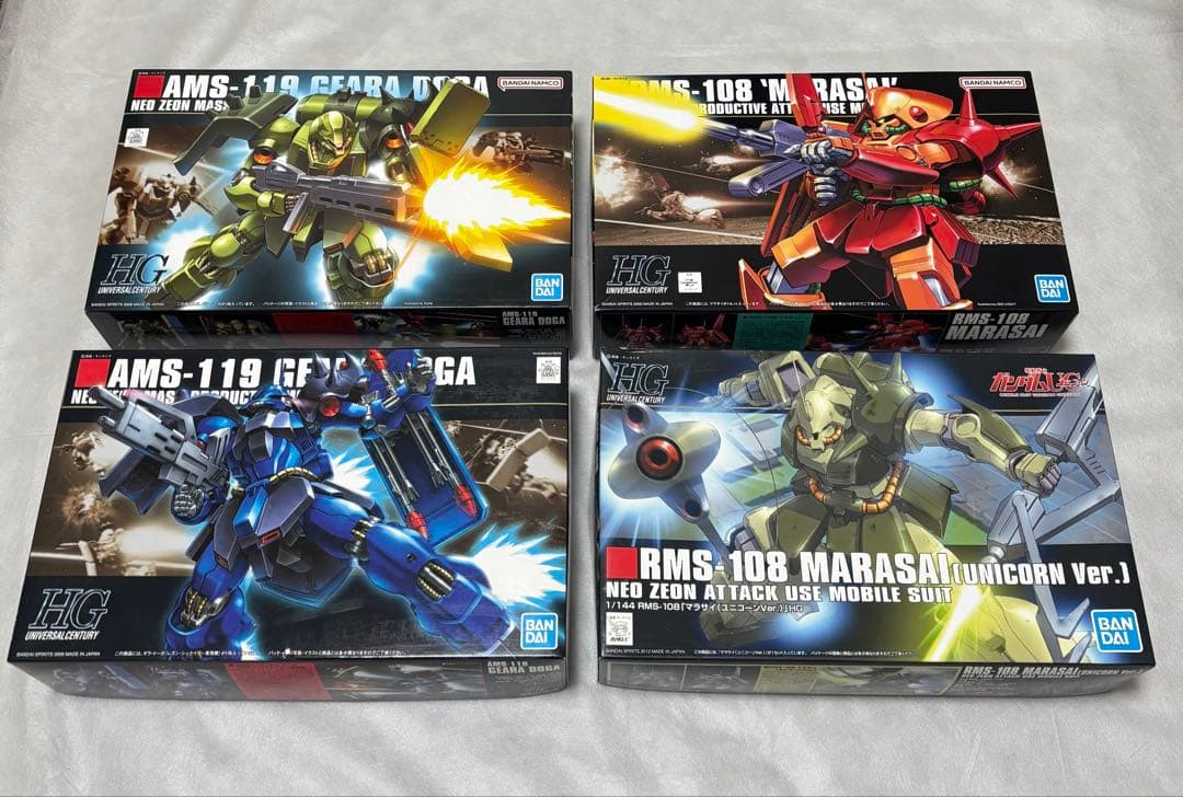 バンダイ　HG ギラ・ドーガ　マラサイ　4点セット