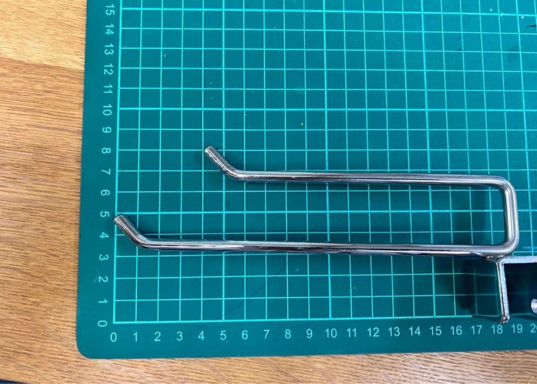 店舗用品　角バー用 2段フックハンガー　全長19cm 90本セット