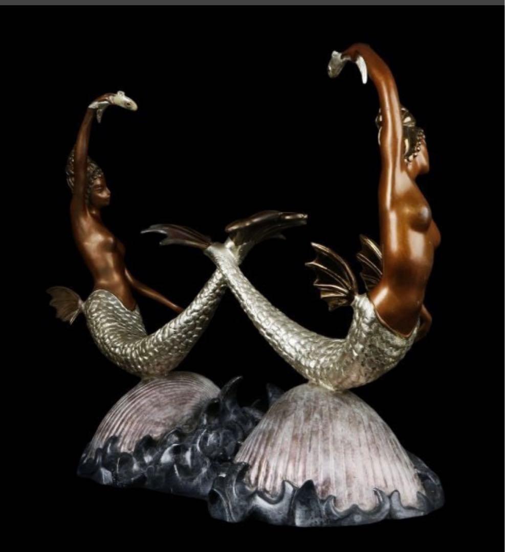 訳あり アールデコ巨匠【エルテ Erte】ブロンズ 人魚像 1988年製作 限定
