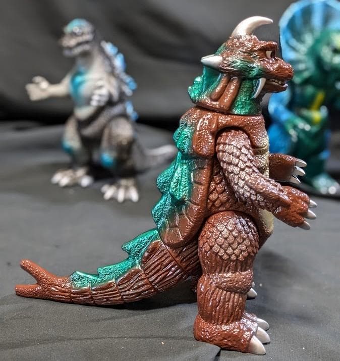 初ゴジラ＆ゴメス＆ジラース（やまなや怪獣郷）ソフビフィギュア３体セット