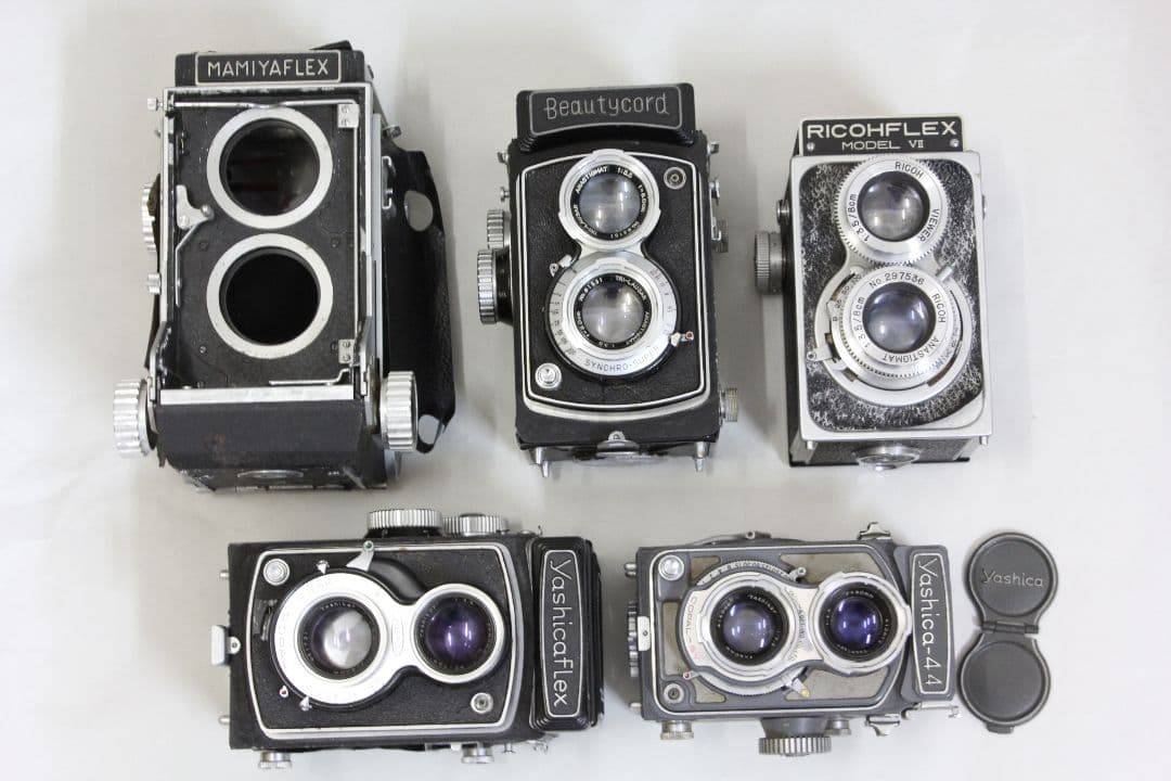 二眼レフカメラ ５台 ジャンク品 MAMIYA YASHICA RICOH 等
