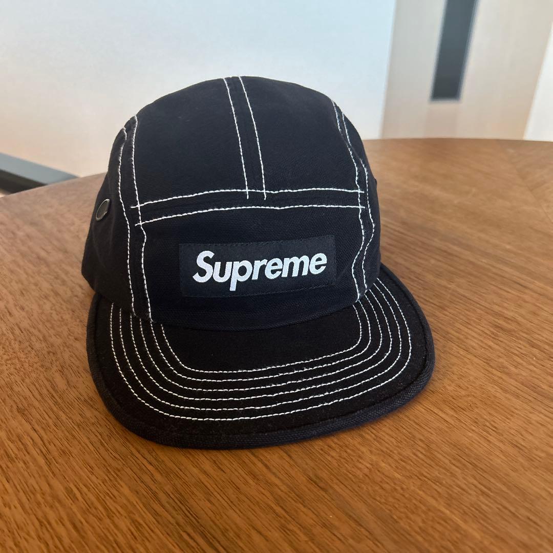 supreme キャップ　ブラック　モーガン蔵人