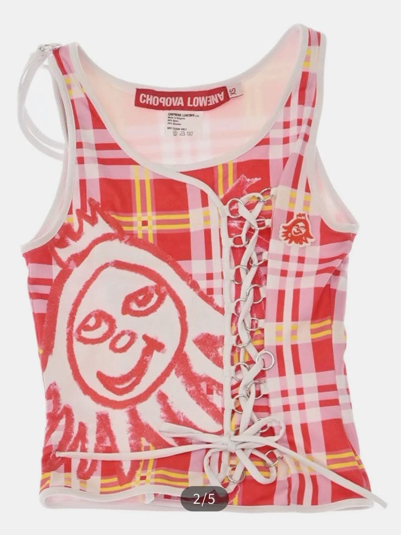 chopovalowenaチェック柄タンクトップ