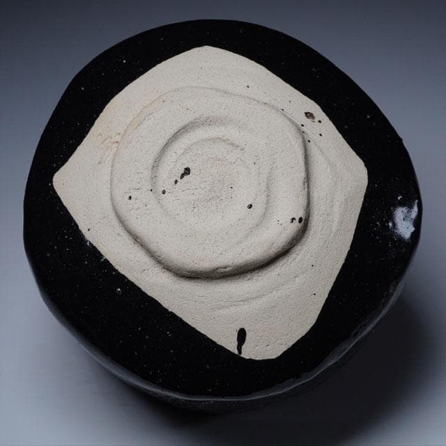 加藤光右衛門　瀬戸黒茶碗　共箱　茶道具　美濃陶