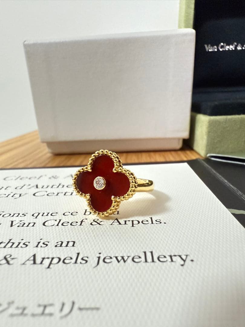 美品 ヴァンクリーフ&アーペル アルハンブラ リング 指輪48