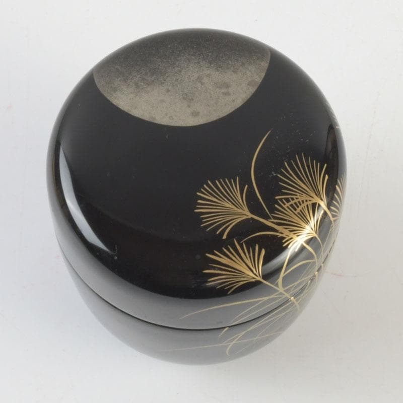 茶道具　智斎造　武蔵野蒔絵　中棗　共箱　V　9522