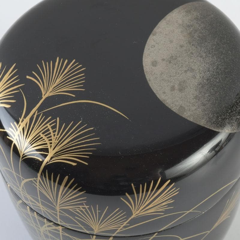 茶道具　智斎造　武蔵野蒔絵　中棗　共箱　V　9522