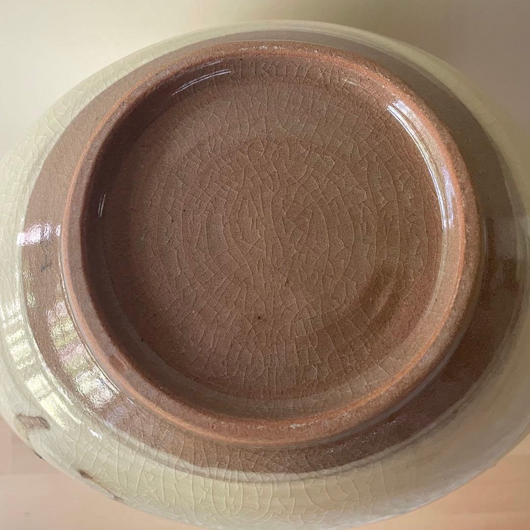 白磁鉄絵魚文扁壺 刷毛目 金九漢 韓国美術 李朝写し 絵唐津 高麗 三人行 楽山