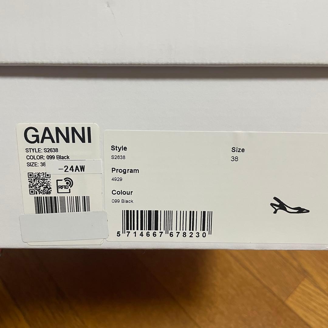 【美品】GANNI ブラック ミュール 38