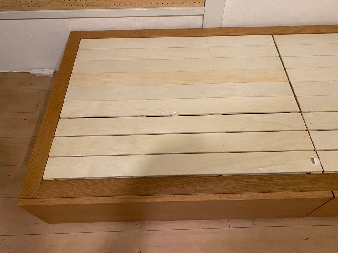 無料配送〜無印良品スモールベッド収納付unicoイームズLOWYAマニフレックス