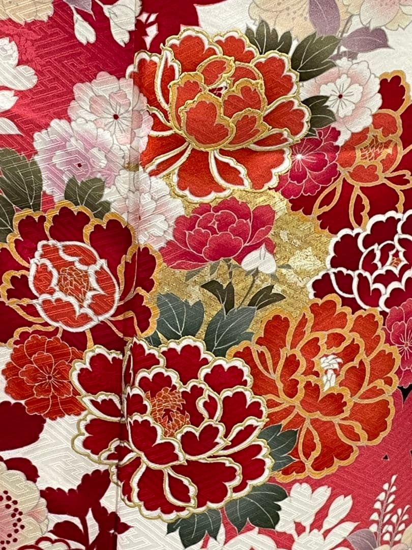 売約済み【WA-Modern】★★正絹　手描き友禅　振袖7点フルセット★★