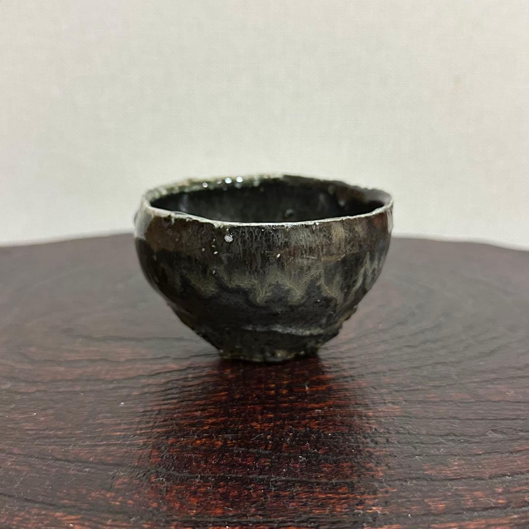 【ぱたぱたこ】ジェフ・シャピロ 窯変黒釉ぐい呑