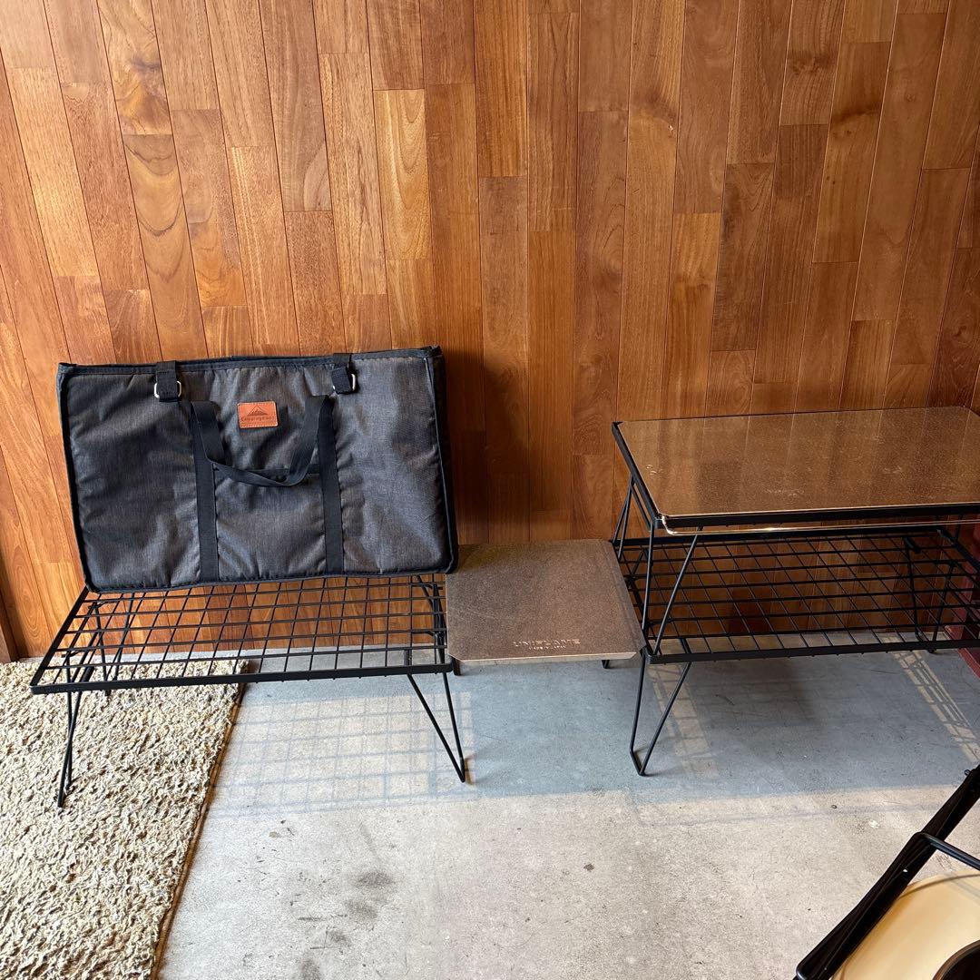 IGTテーブル、フィールドラック　CAMPINGMOON、UNIFLAME