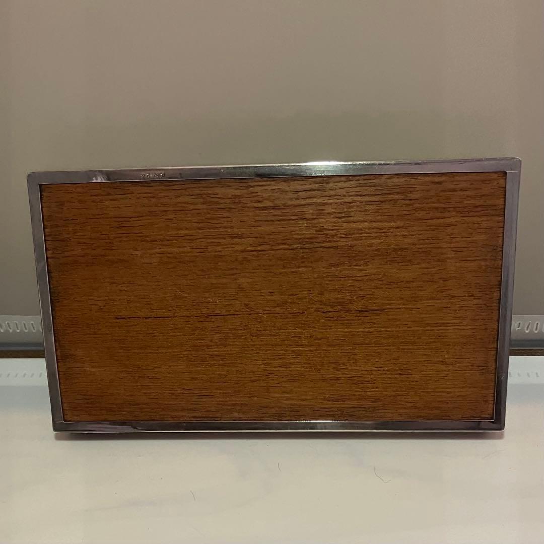 純銀宮本製 小物入れ 文箱 三桃の柄 306g