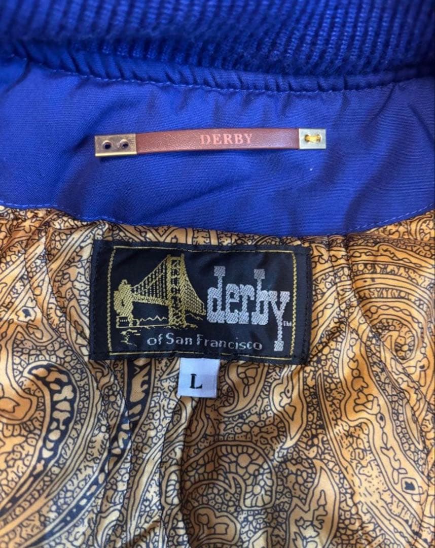 ダービーオブサンフランシスコ　ダービー ジャケット ブルー　Lサイズ