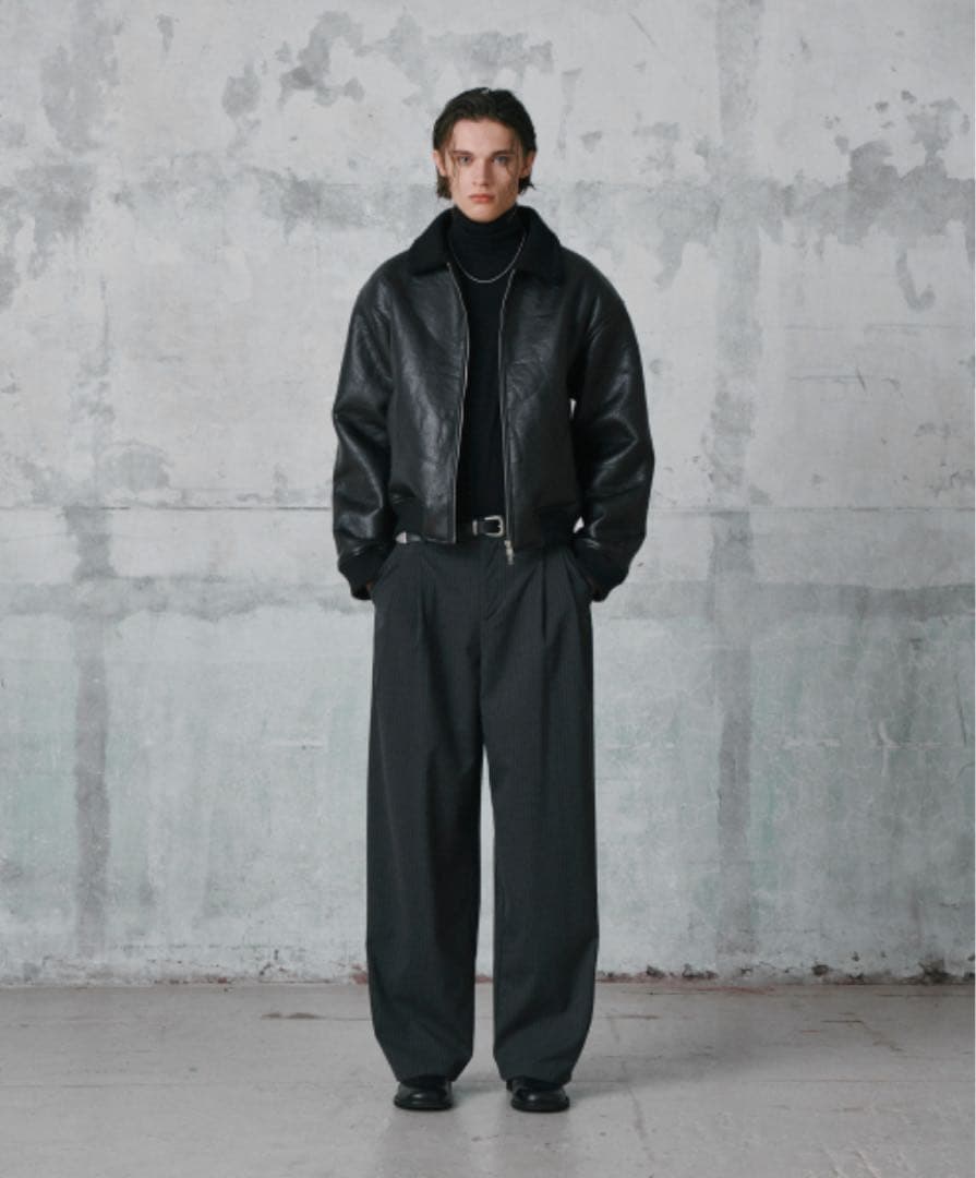 GLW ヴィンテージムートンバイカージャケットブラック