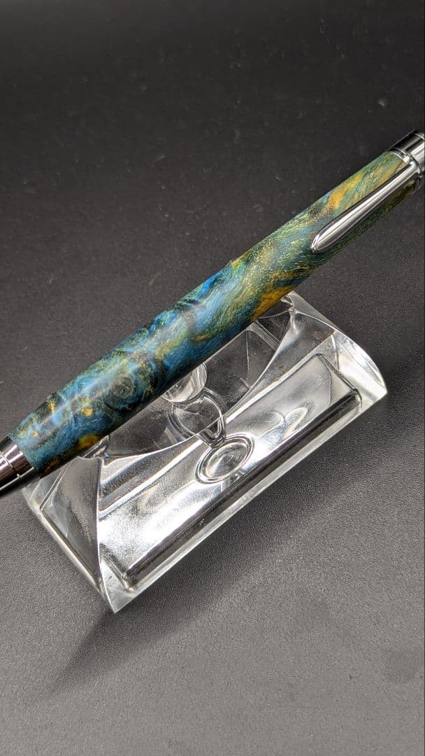 452ペン工房翌檜　スタビライズドウッドバーチバール　木軸シャーペン　ボールペン