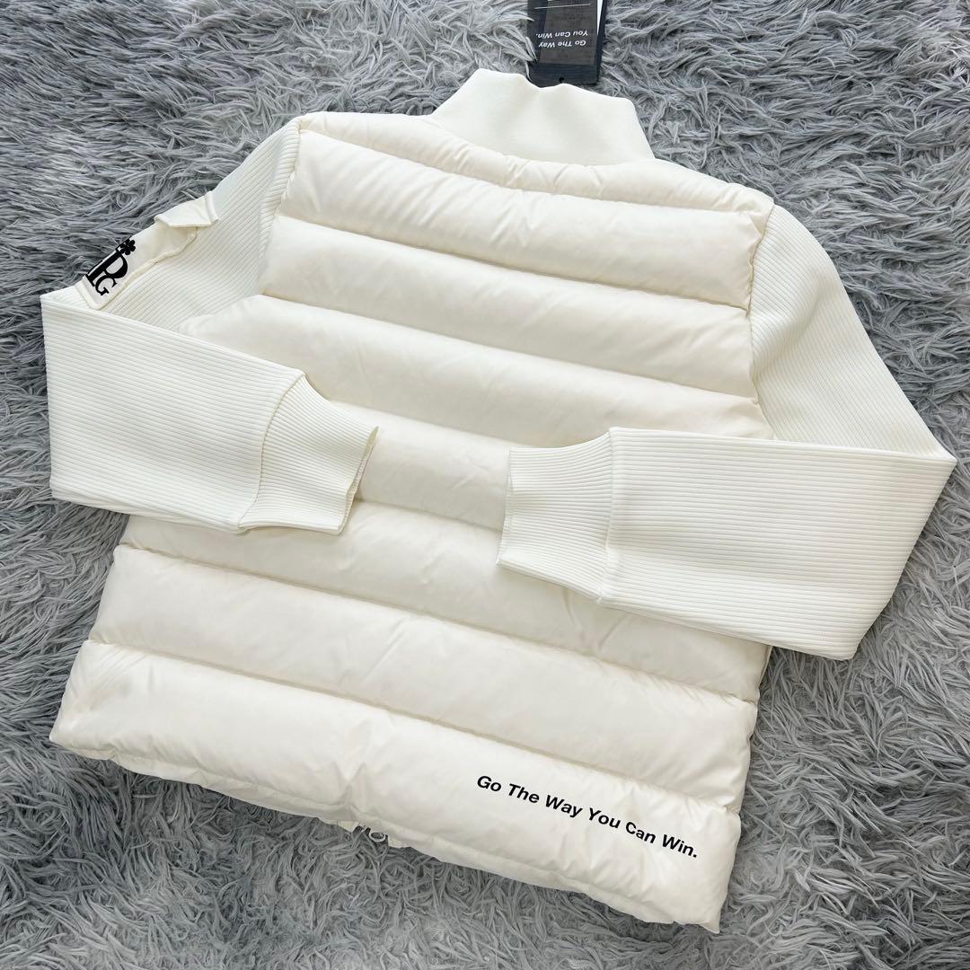 新品　CPG GOLF ダウンジャケット　ニット　ブルゾン　オフホワイト　2