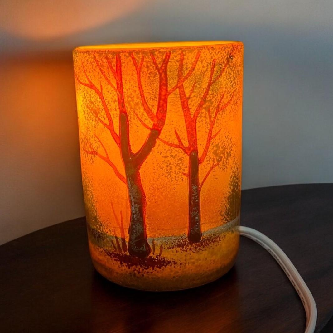 【証明書付】DaumNancyドームナンシーランプ エナメル彩　高さ10.5cm