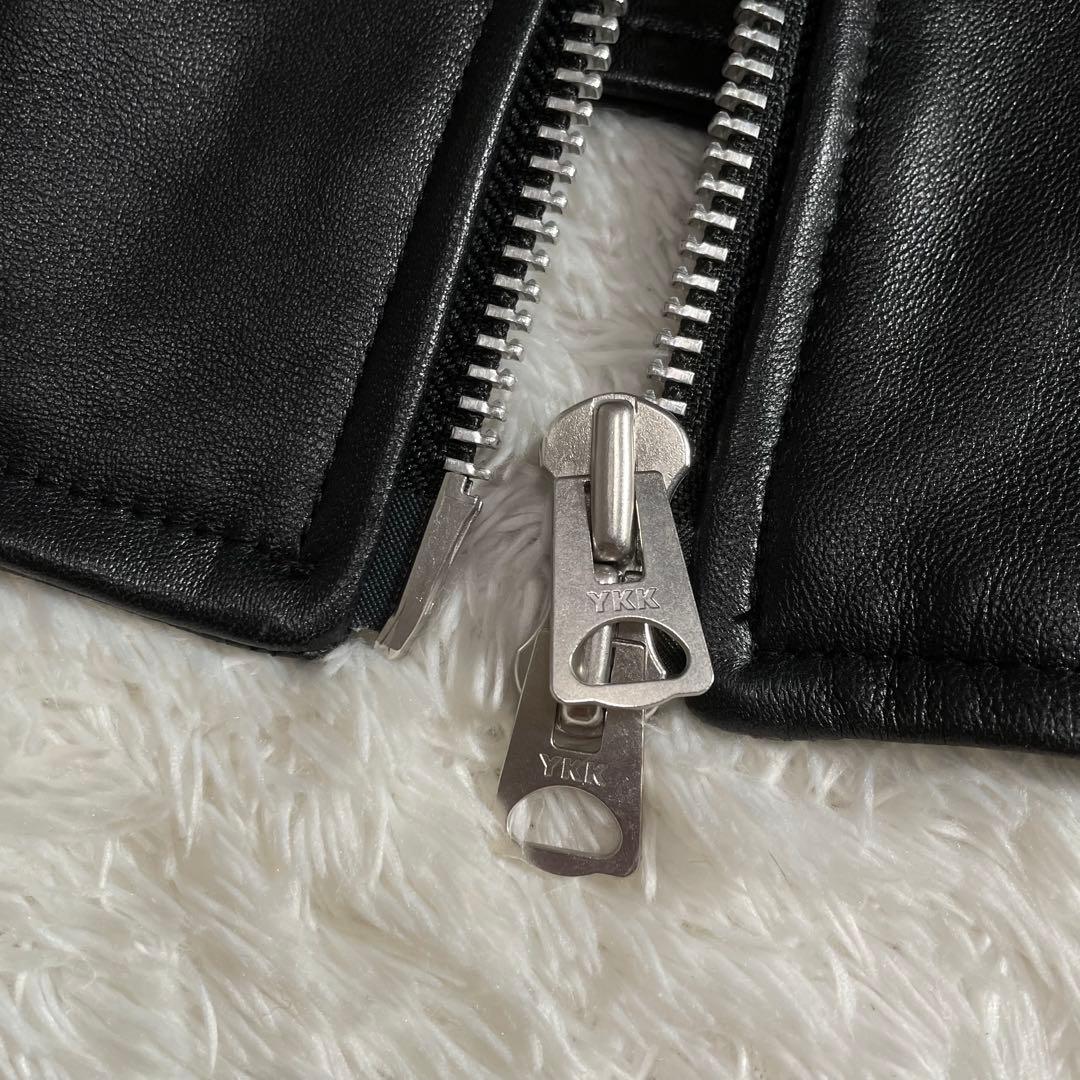 上野商会 レトログレード シングルライダースジャケット ラムレザー