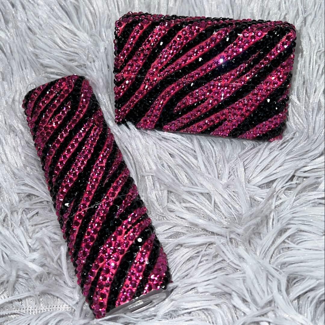 大人気♡IQOSイルマワン　ヒートスティック　デコケース　ピンク　ゼブラ　セット