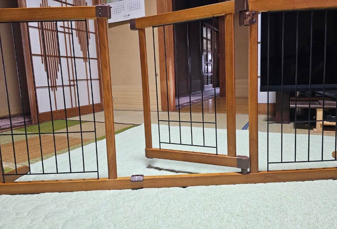 Richell リッチェル 木製置くだけドア付きゲートL