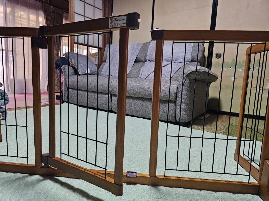 Richell リッチェル 木製置くだけドア付きゲートL