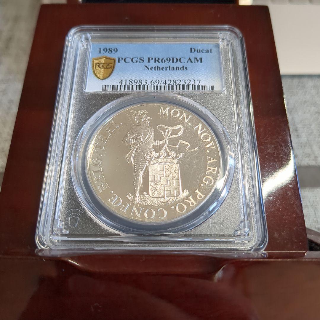 1989 オランダ ダカット銀貨 PCGS PR69 DCAM