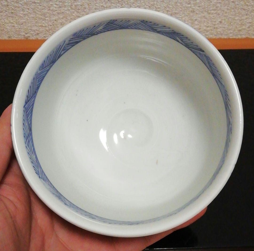 谷口良三作　京焼　染付　茶碗　共箱　茶道具