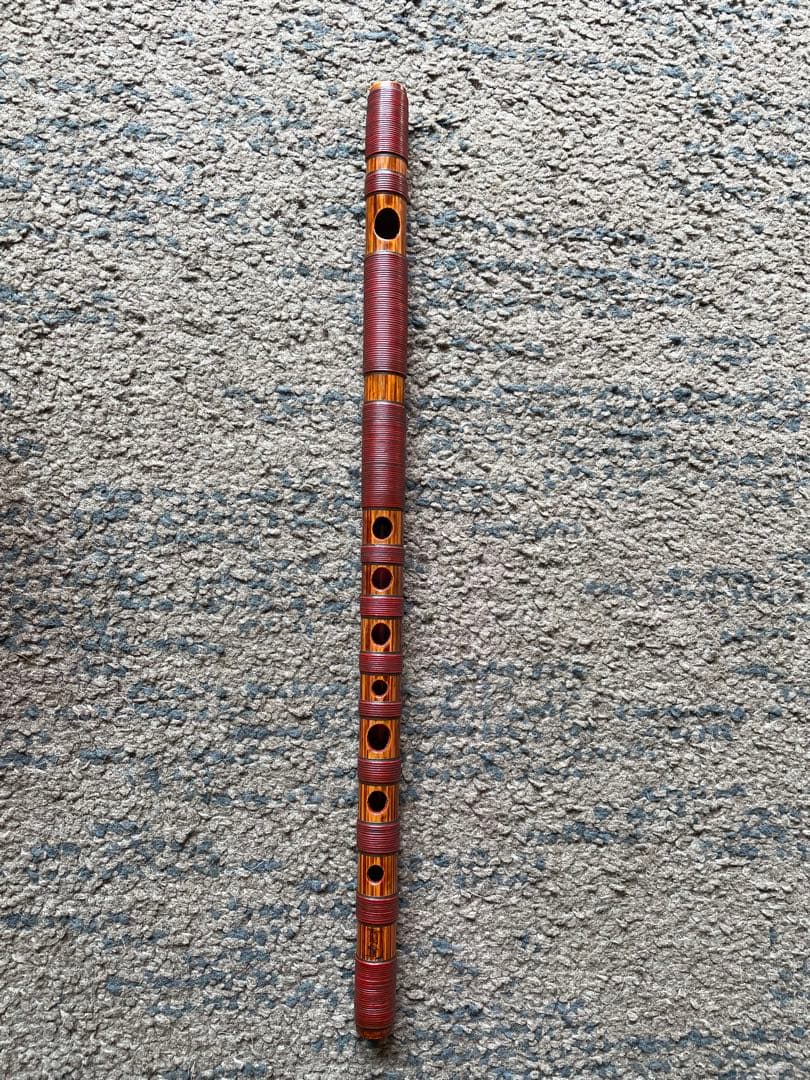 篠笛　蘭情管　唄用（ドレミ）朱総藤巻 八本調子