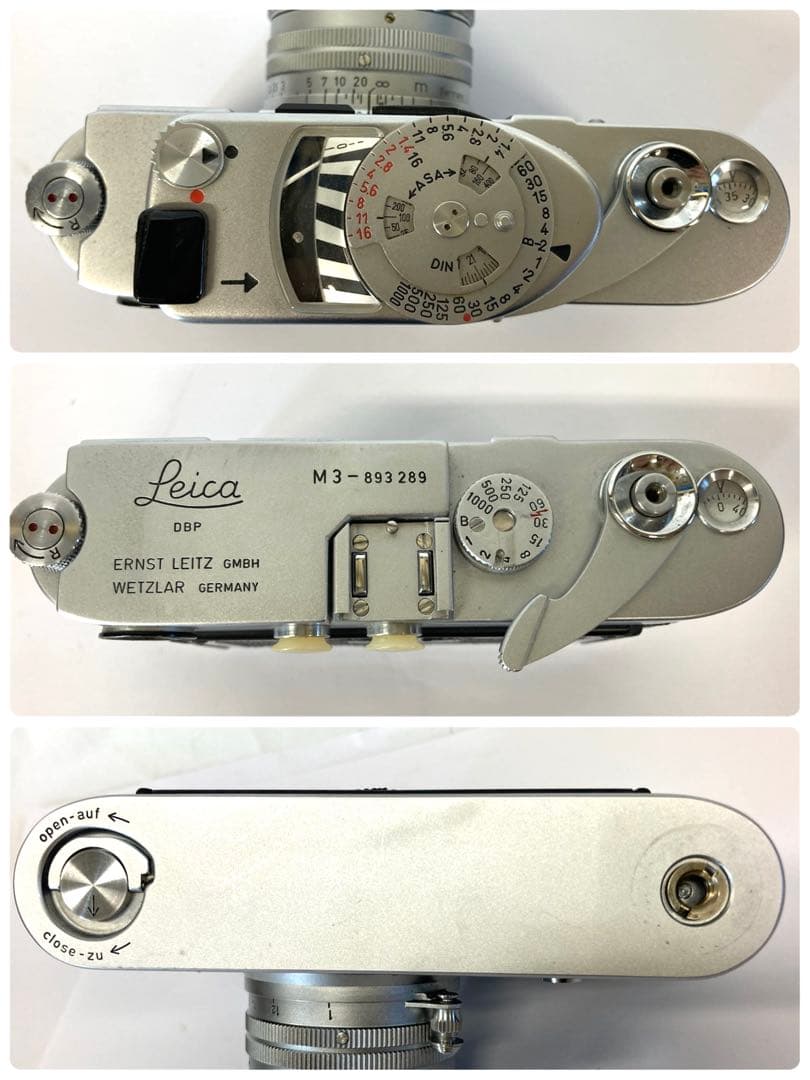 LEICA ライカ M3 ダブルストローク 本体 MRメーター付＋ 単焦点レンズ