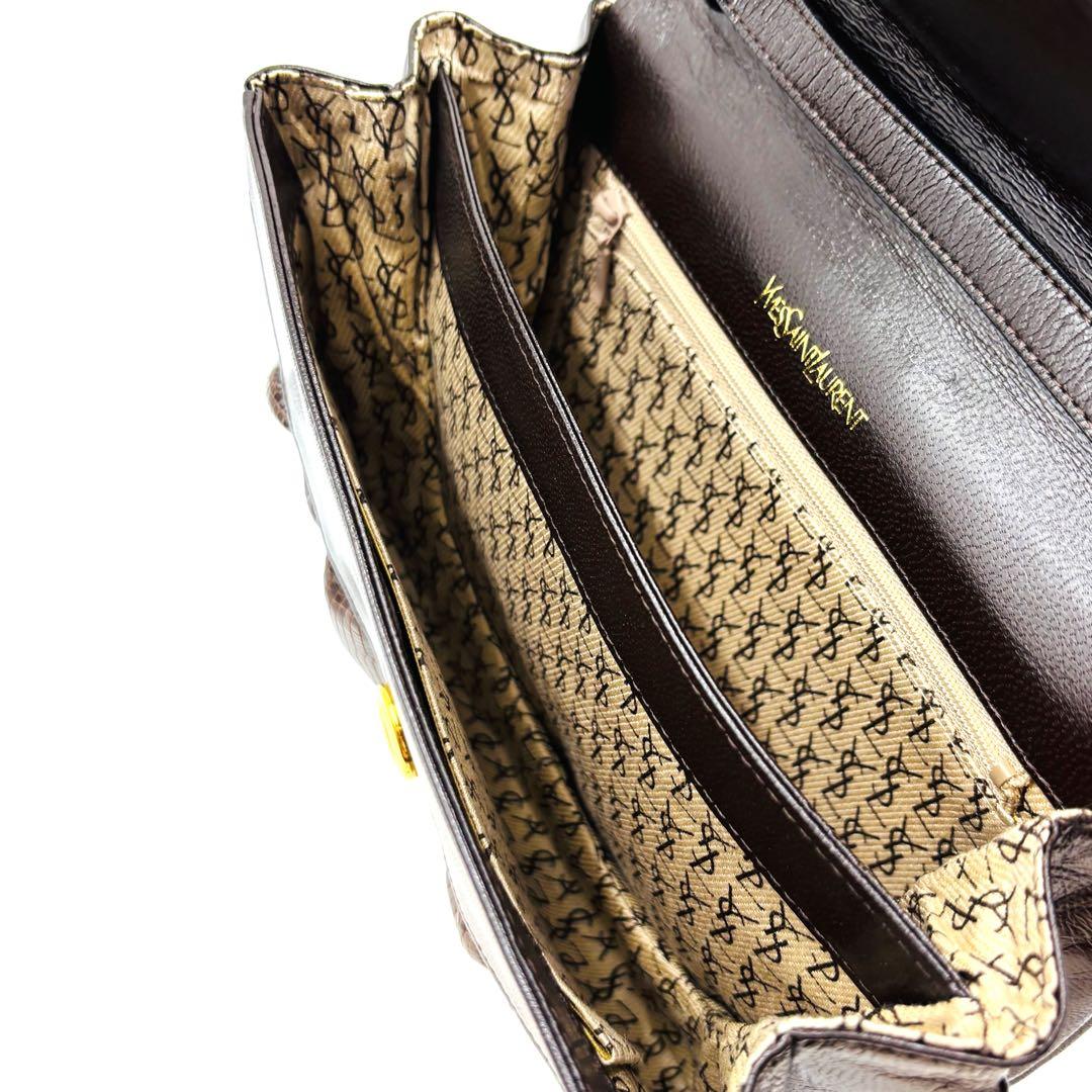 【極美品】JRA イヴサンローラン ショルダーバッグ リザード レザー 2way