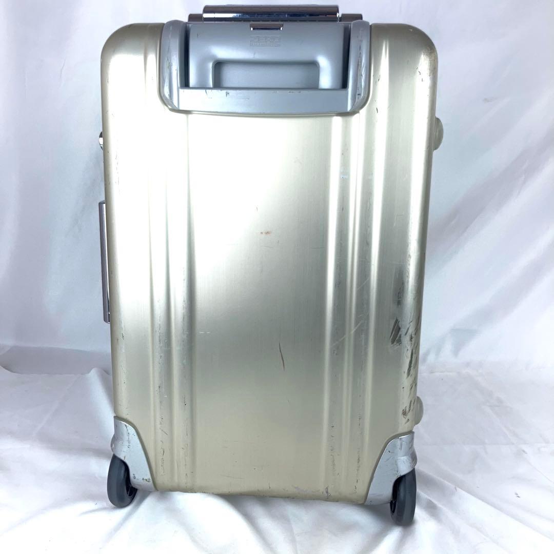 ◆ゼロハリバートン アルミ 2輪 物持ち込みサイズ ゴールド