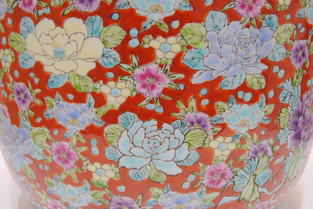 伊万里 十錦手 色絵 火鉢 手炙り 金魚鉢 メダカ鉢 睡蓮鉢 植木鉢 古玩 2