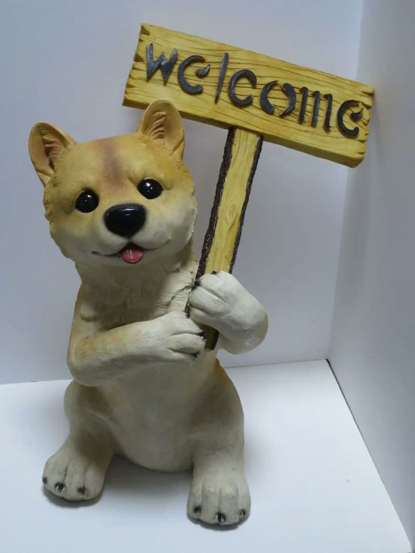 柴犬 置物 ウエルカム ガーデニング オブジェ