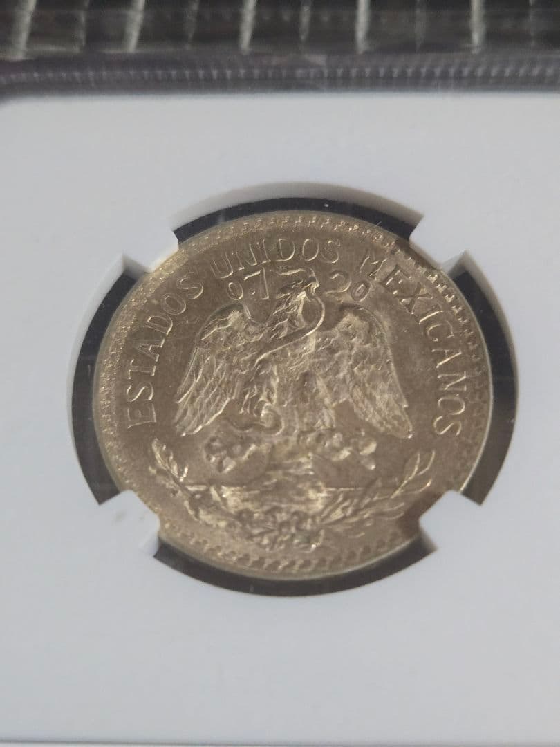 1943年 メキシコ 50センタポ avos MS 64 銀貨 NGC