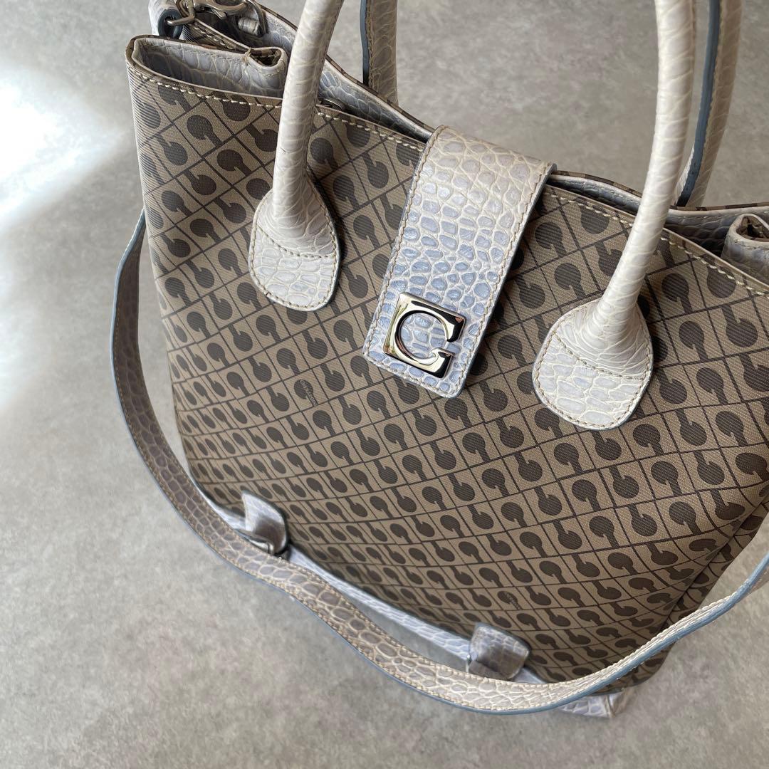 美品【希少】GHERARDINI ゲラルディーニ クロコ レザー トートバッグ
