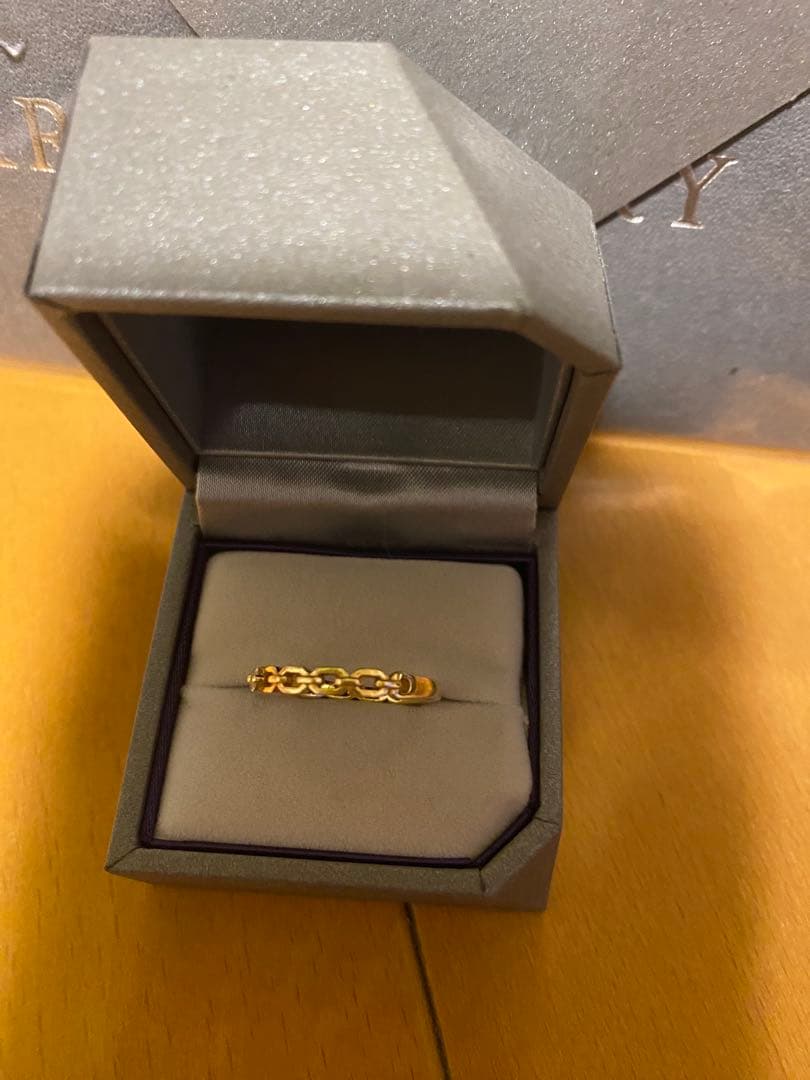 STAR JEWELRY K10 ホワイトサファイア チェーンリング #10