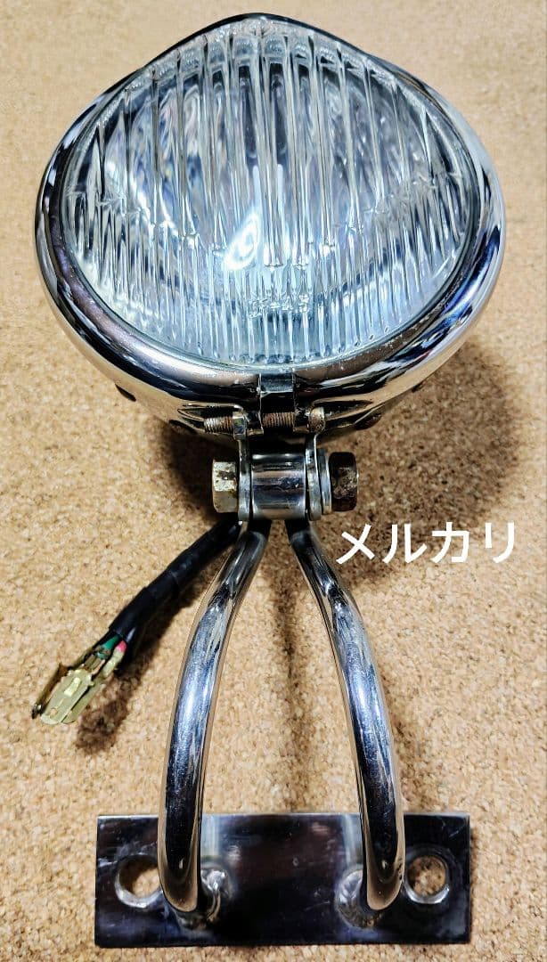 当時物、ビンテージ尖りガラスレンズヘッドライトになります☆激レア尖りガラスレンズ