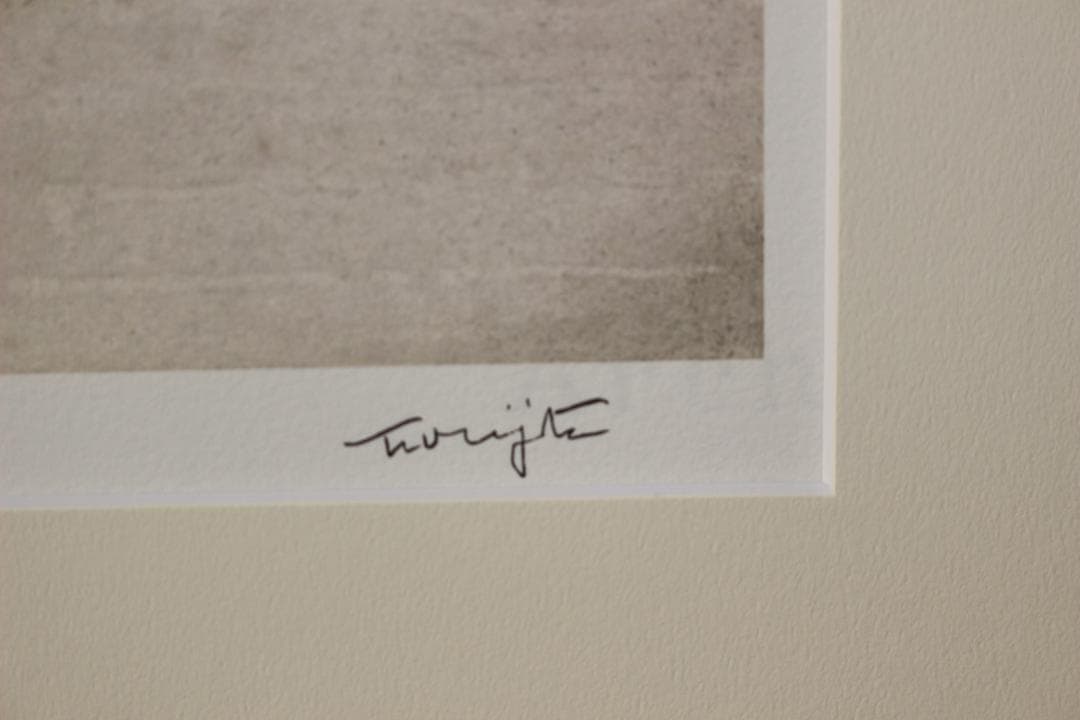 藤田嗣治 エスタンプリトグラフ「仰向けの猫」 100部限定 7/100