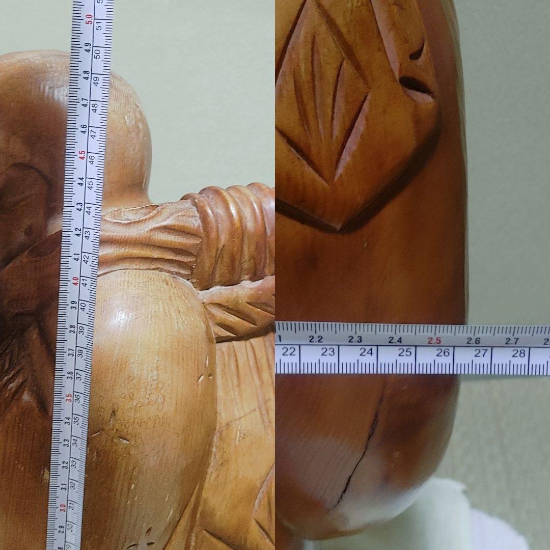 骨董品 布袋さん 木彫り 彫刻　像　置物