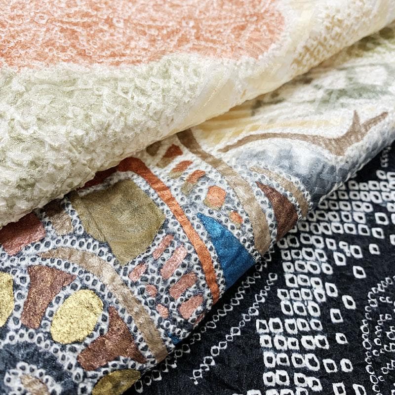 507z44☆振袖 総絞り 古典柄 金彩 ラメ 御所車 蝶☆美品 成人式 結婚式