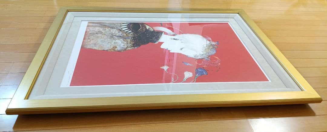 天野喜孝『紅い皇子』154/350　直筆サイン　ミクスドメディア