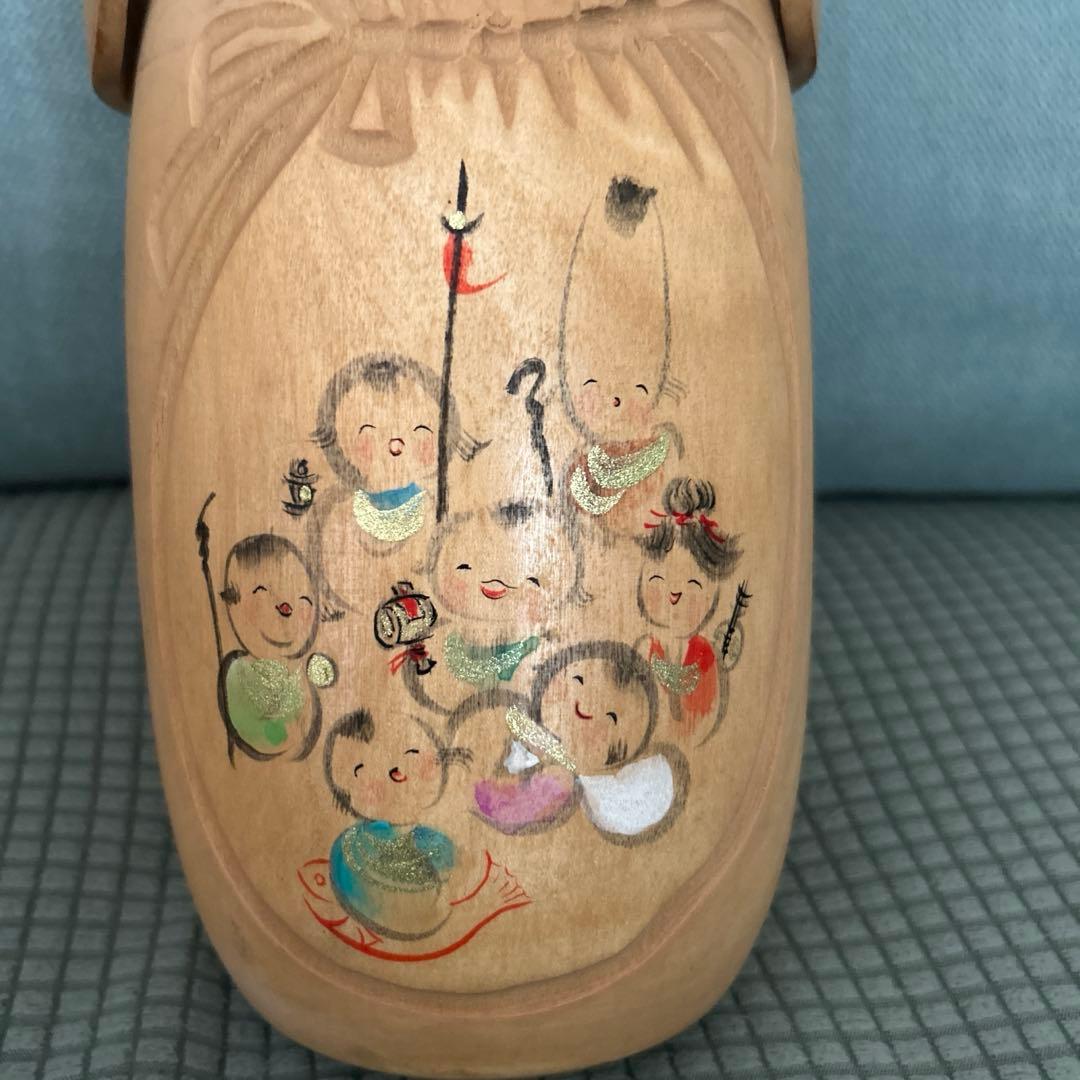 福島県　創作こけし　香村作 七福神　【送料込み】