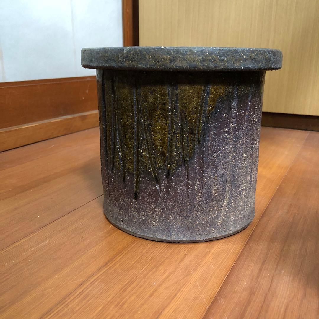 土地の風合いと紫茶色のグラデーション 花台 テラスチェア テーブル 日本伝統工芸