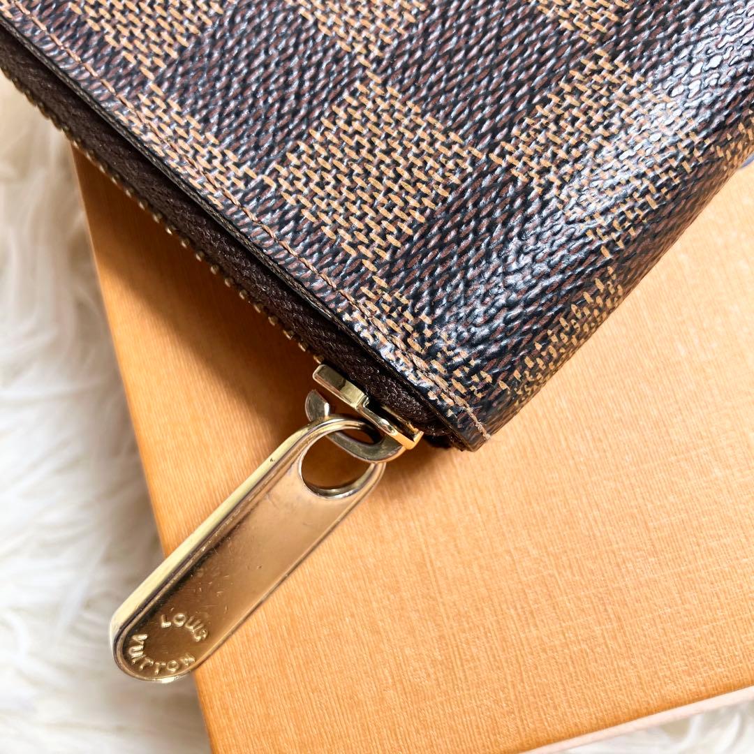 【美品】ルイヴィトン＊ダミエ ジッピー コンパクト N60028