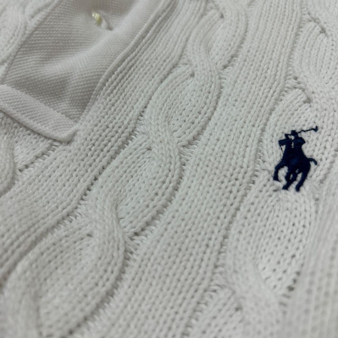 ケーブルニット ポロシャツ　ポロ ラルフ ローレン　X Sサイズ